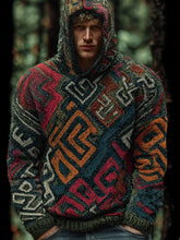 Herren Hoodie mit geometrischem Muster